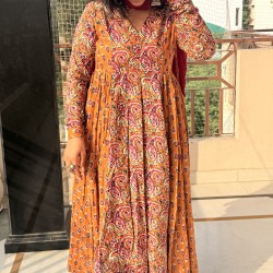 Anaya Orange Red Suit Set