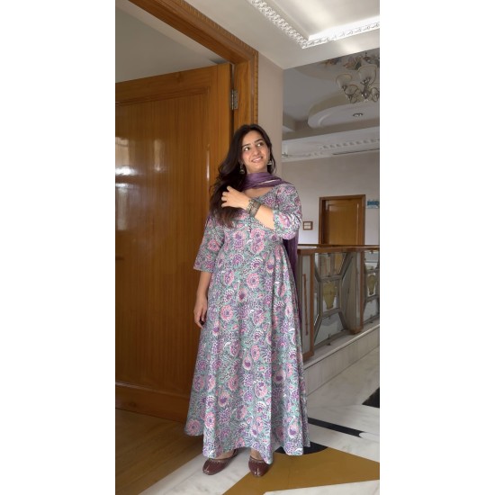 Anarkali Pastel Kurti