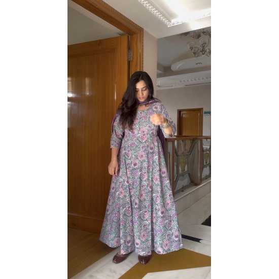 Anarkali Pastel Kurti