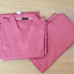 Coral Pink Kurta and Bottom Set