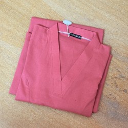 Coral Pink Straight Long Kurti