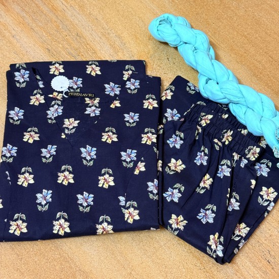 Black Floral full Suit Set