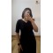 Black Plain Straight Long Kurti