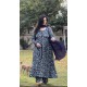 Anarkali Navy Blue Floral Kurti