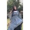 Anarkali Navy Blue Floral Kurti