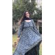 Anarkali Navy Blue Floral Kurti