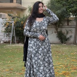 Baby Blue Straight Long Kurti