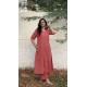 Coral Pink A-Line Kurti
