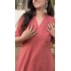 Coral Pink A-Line Kurti