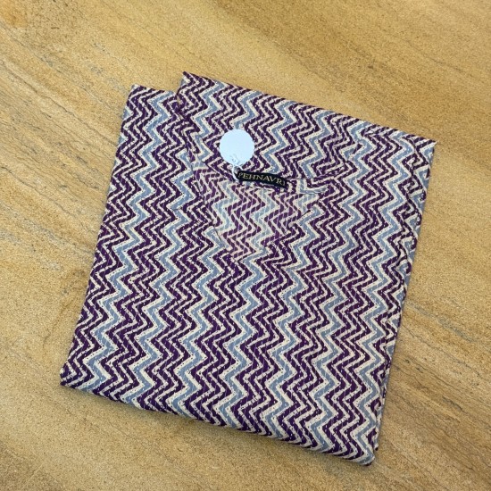 Purple Zik-ZaK Straight Long Kurti