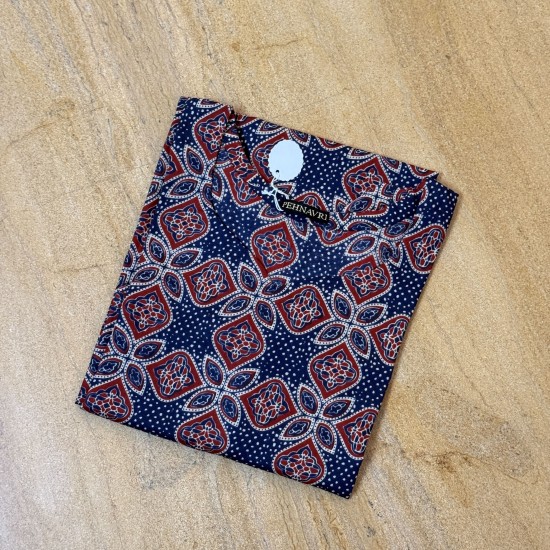 Navy Blue Straight Long Kurti