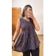 Navy Blue Tulip Top