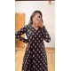 Black Floral A-Line Kurti