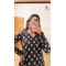 Black Flower Straight Long Kurti