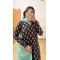 Black Floral A-Line Kurti