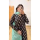 Black Floral A-Line Kurti