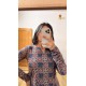 Navy Blue Straight Long Kurti