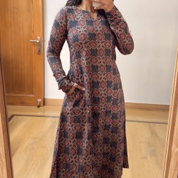 Navy Blue A-Line Kurti