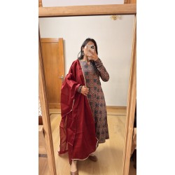 Navy Blue A-Line Kurti