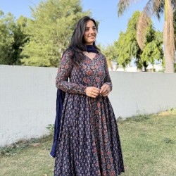 Anaya Navy Blue Suit Set