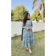 Blue Floral Noor Gher Kurti