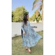 Blue Floral Noor Gher Kurti