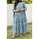 Blue Floral Noor Gher Kurti