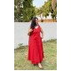 Red A-Line Kurti