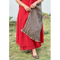 Red A-Line Kurti