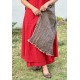 Red A-Line Kurti
