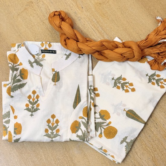 Yellow Motif full Suit Set