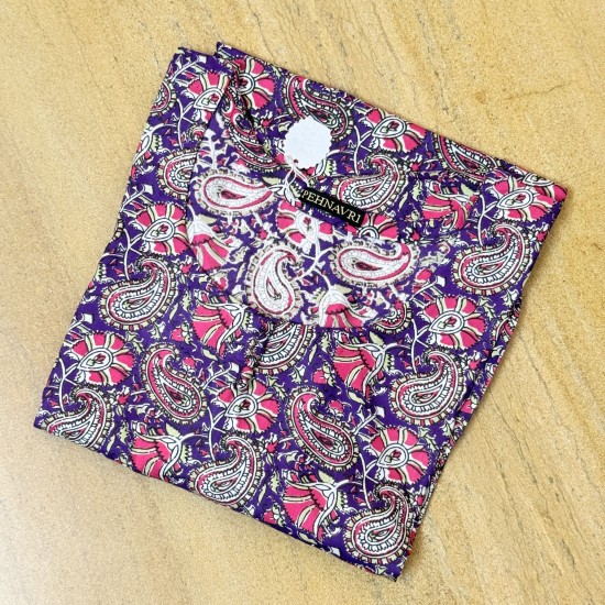 Purple Floral Straight Long Kurti