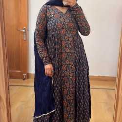 Anaya Navy Blue Suit Set