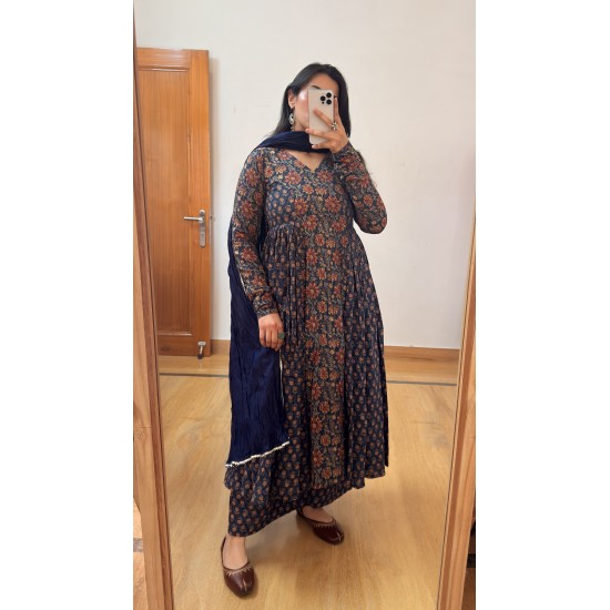 Anaya Navy Blue Suit Set