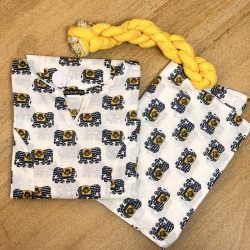 White Yellow Hathi Full Suit Set