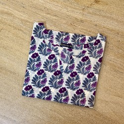 Purple Motif Straight Long Kurti