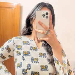 Hathi Printed A-Line Kurti