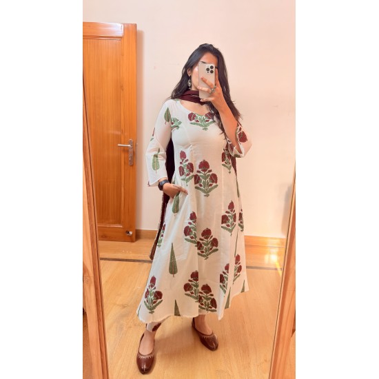 Big Motif A-Line Kurti