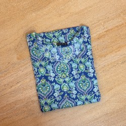 Blue Kantha Straight Long Kurti