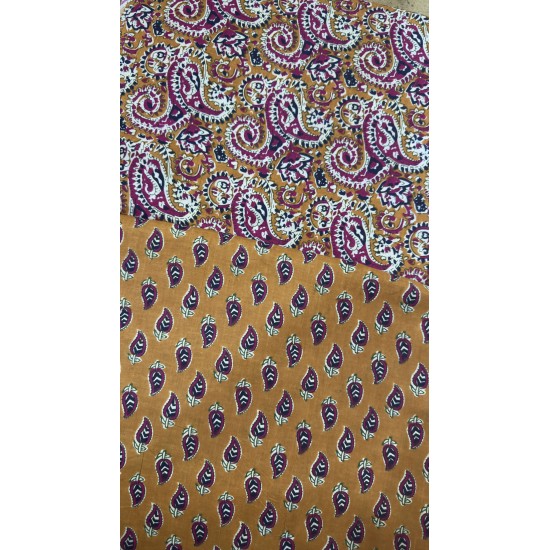 Orange Ajrak Kurta and Bottom set