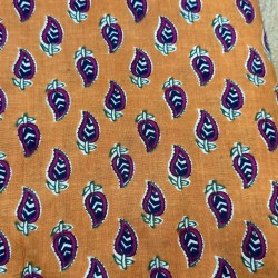 Orange Leaf Straight Long Kurti