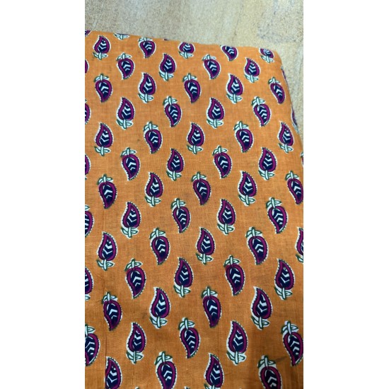 Orange Leaf Straight Long Kurti