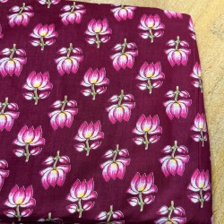 Maroon Lotus Straight Long Kurti