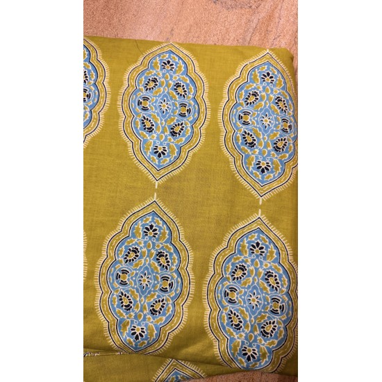 Green Yellow Straight Long Kurti