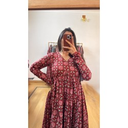 Red Floral Manmohini Kurti