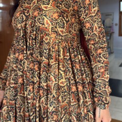 Black Kalamkari Manmohini Kurti