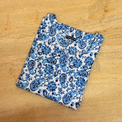 Blue Printed Straight Long Kurti