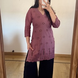  Dark Purple Short Kurti