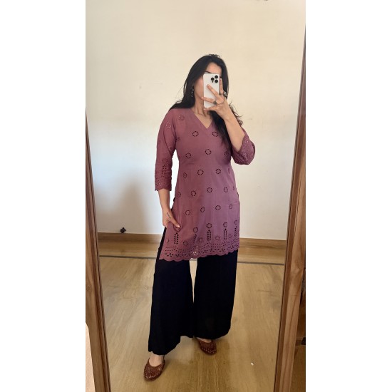  Dark Purple Short Kurti