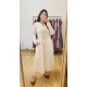 Off White Solid A-Line Kurti